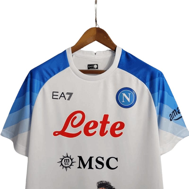 Napoli 23-24 Lozano White Fan Jersey – Soft, Breathable Fabric for All-Day Comfort