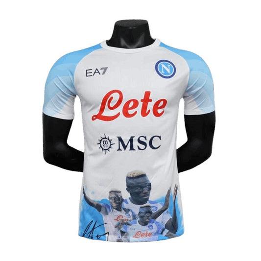 23-24 Napoli Face Game Victor Osimhen Champion Kit – Player Version Jersey with Authentic Design