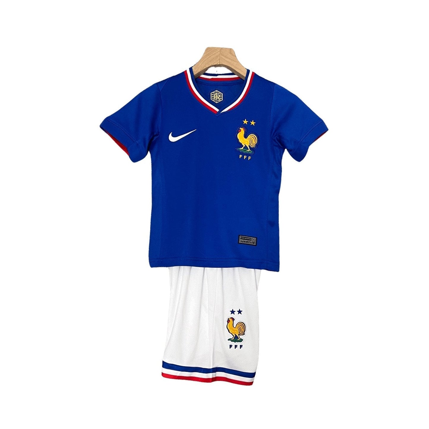 23/24 France Home Kids Kit – Official Youth Jersey in Blue with French Crest