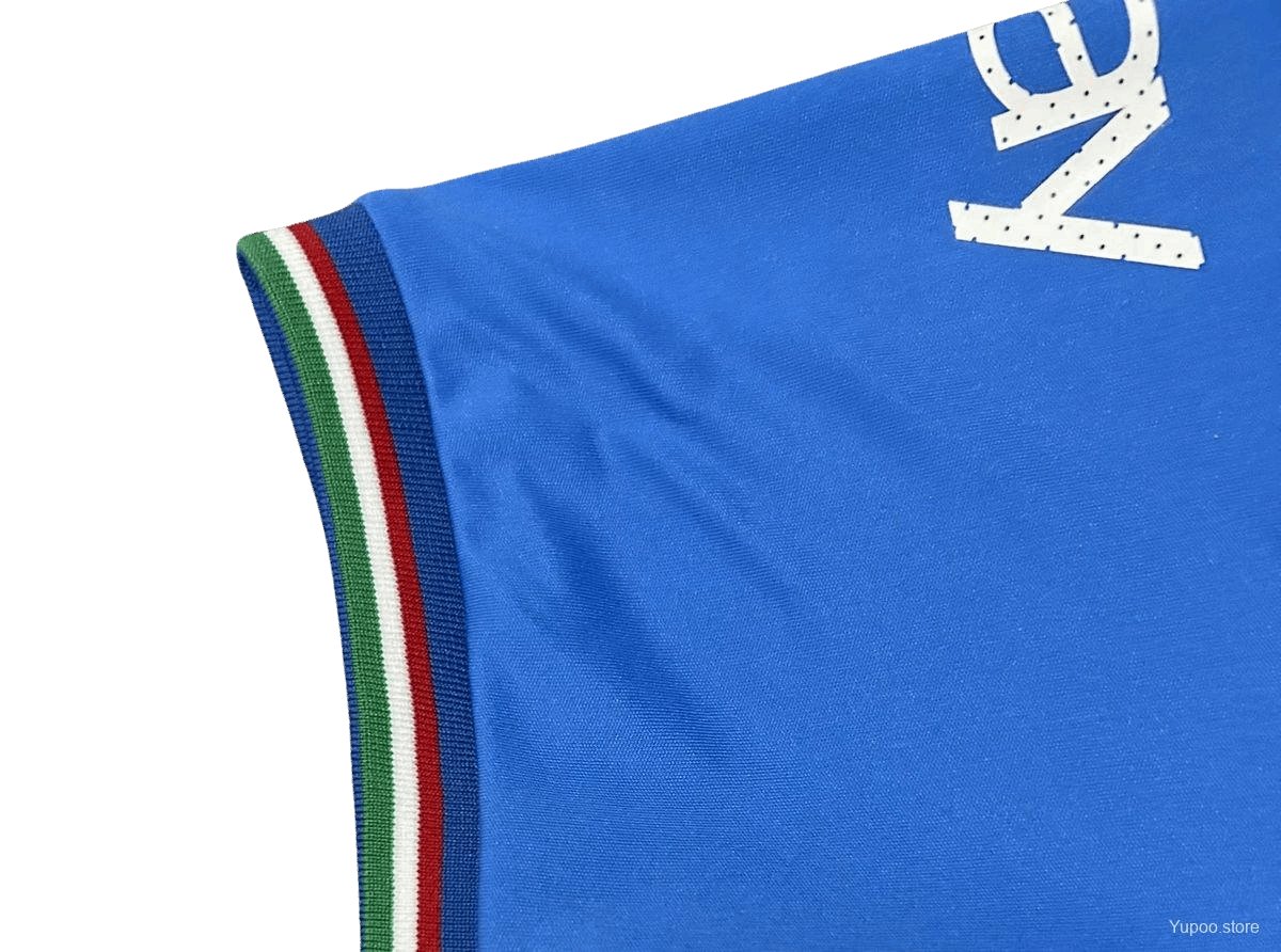 Napoli 23/24 Home Fan Version Jersey – Comfortable Sleeve Design with Kappa Details