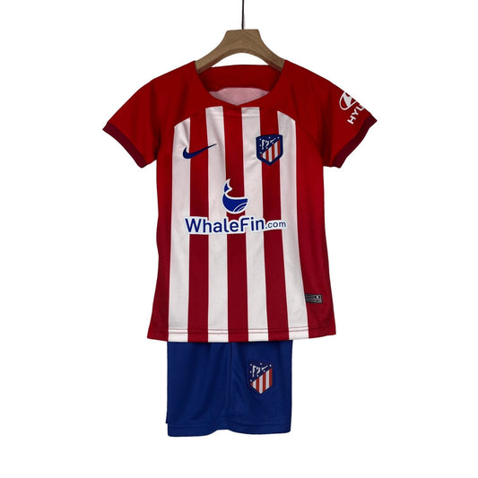 23/24 Atlético Madrid home kit for kids