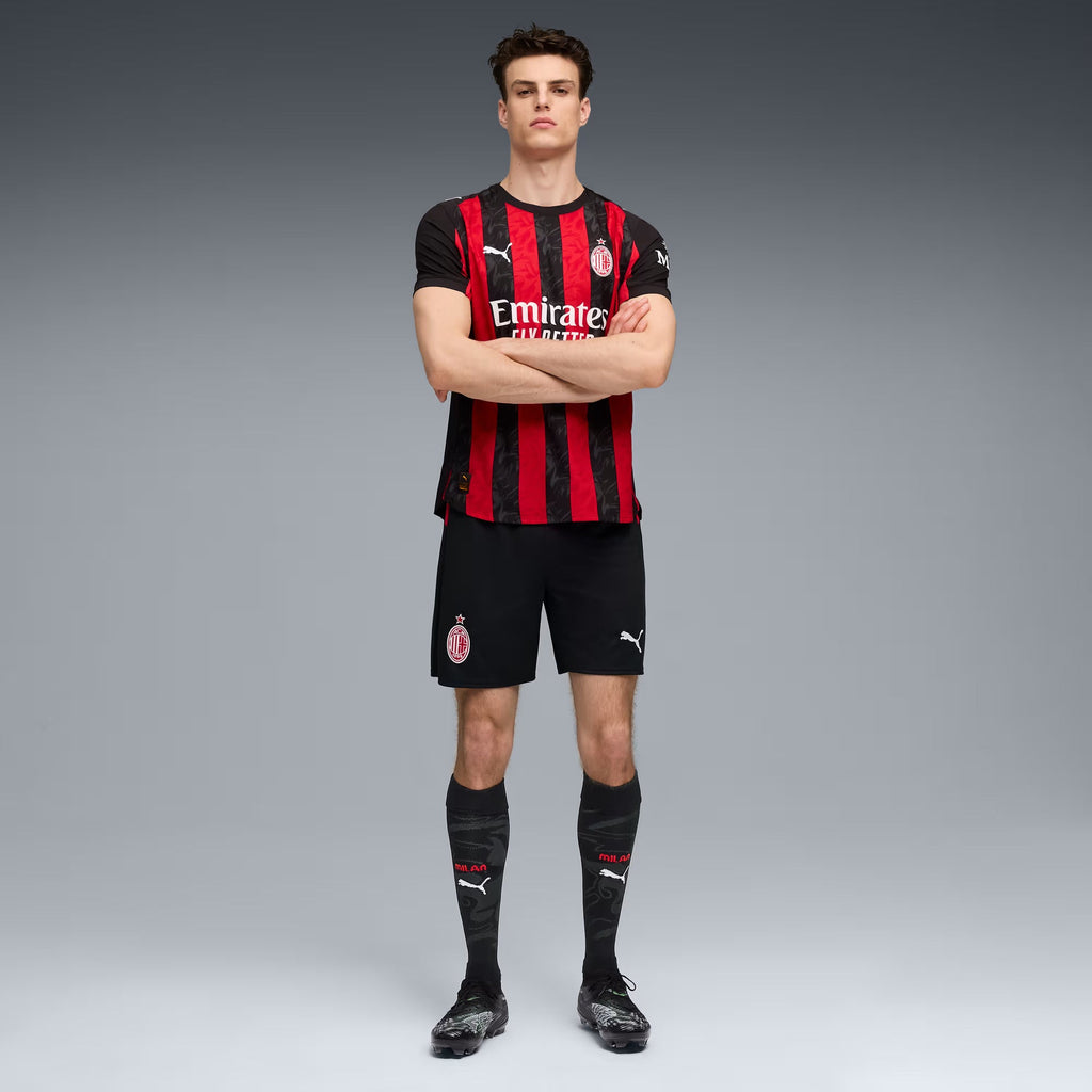 Puma Men's AC Milan Authentic Home Jersey 25/26 (Red/Black)
