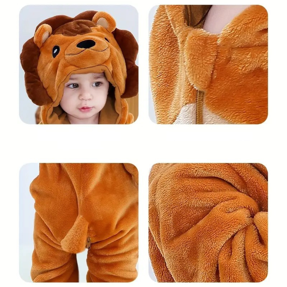 Halloween Baby Lion Costume Hooded Onesie