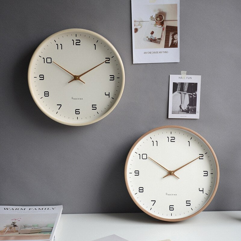 NordicGlow Wooden Wall Clock - Minimalist Scandinavian Design for Timeless Elegance