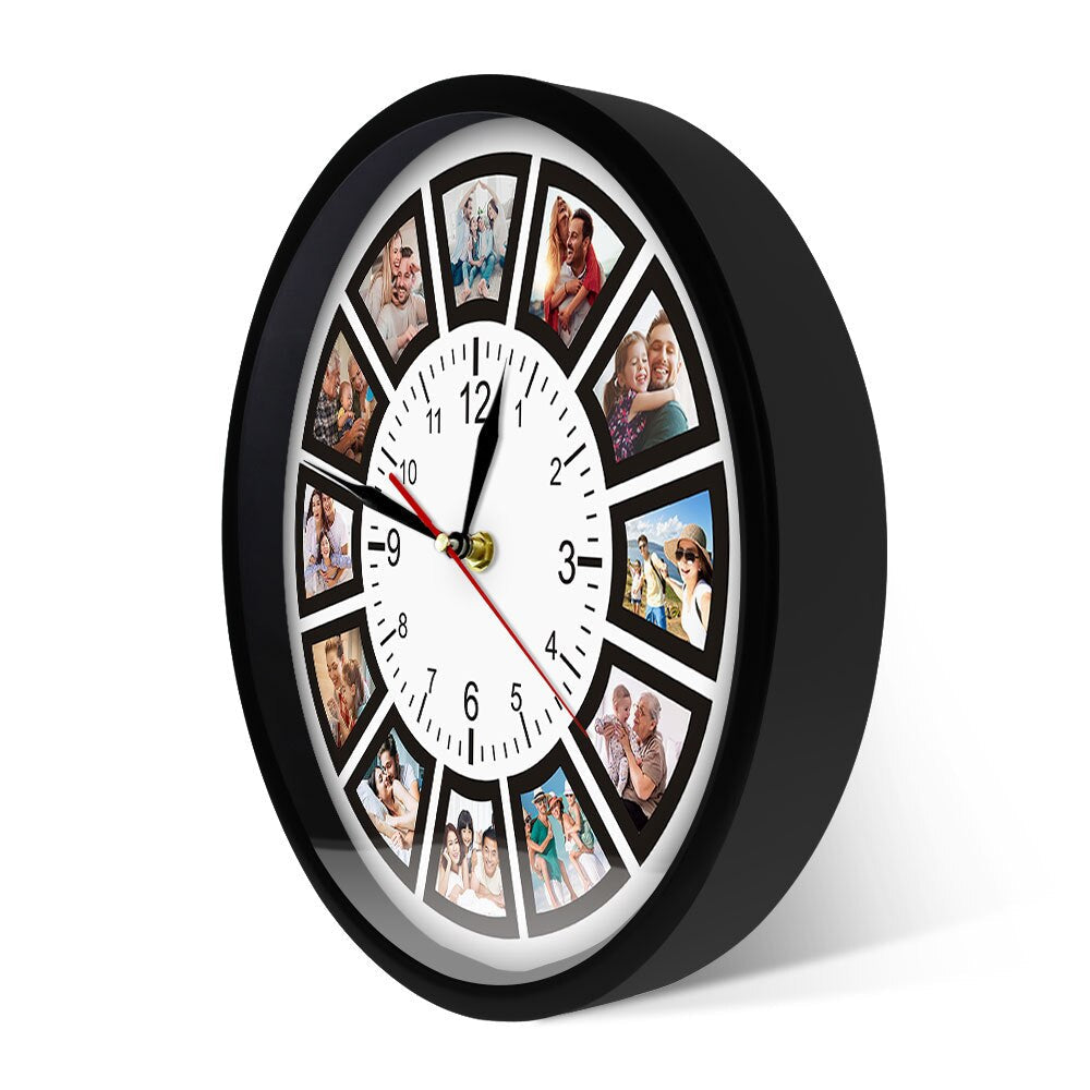 Wall Clock Personalized Photo Collage Frame
