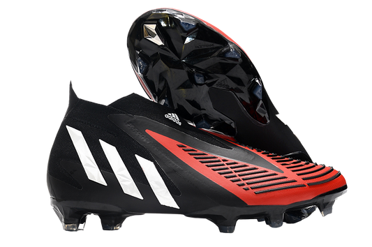 Adidas Predator Edge FG – Black, White, and Red Soccer Cleats for Enhanced Performance