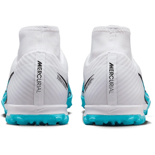 Nike Superfly 9 Academy Turf Soccer Shoes (White/Baltic Blue)