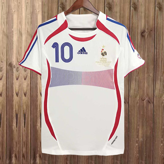 France 2006 Away Jersey – Zidane #10 Maillot France 2006 Extérieur with Classic Design