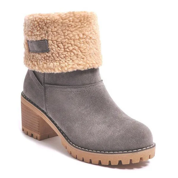 Winter Ankle Boots with Faux Fur Lining