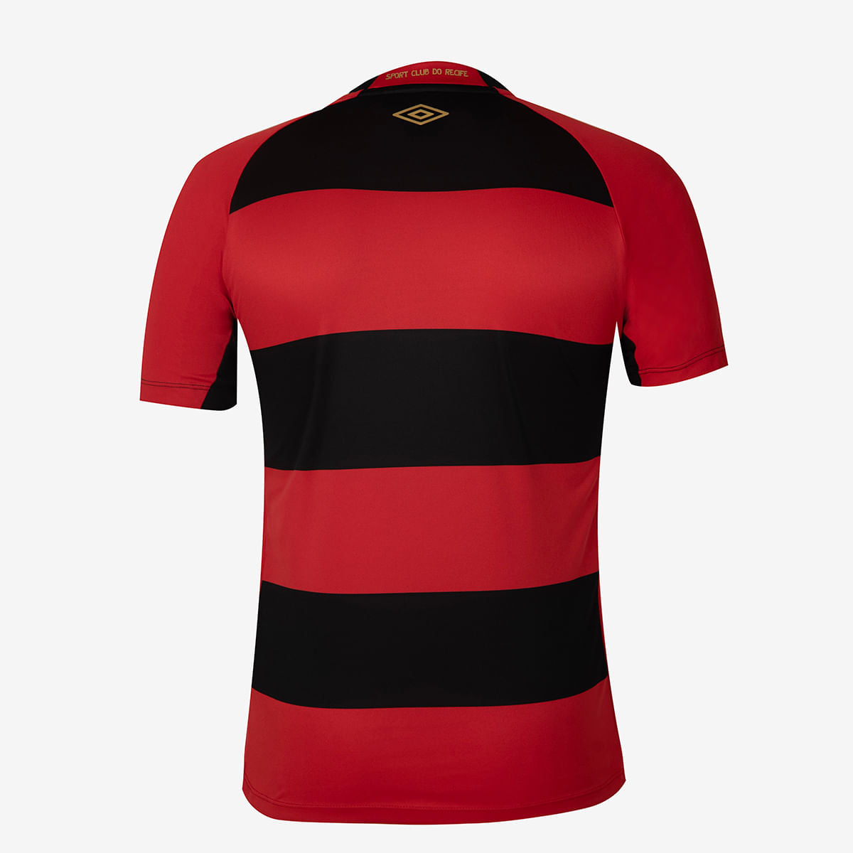 Back of the Sport Recife 2025 Home Kit – Gold player name and number with 'Sport Club do Recife' inscription in gold