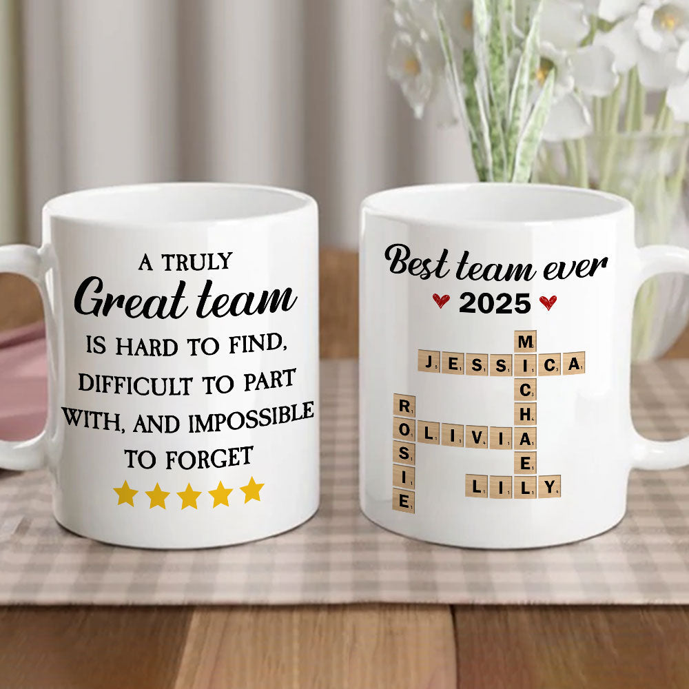 A Truly Great Team - Personalized Custom Coffee Mug