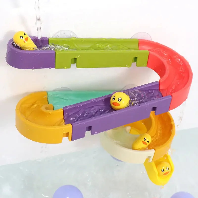 Bath Toy Colourful Plastic Duck Slide Track