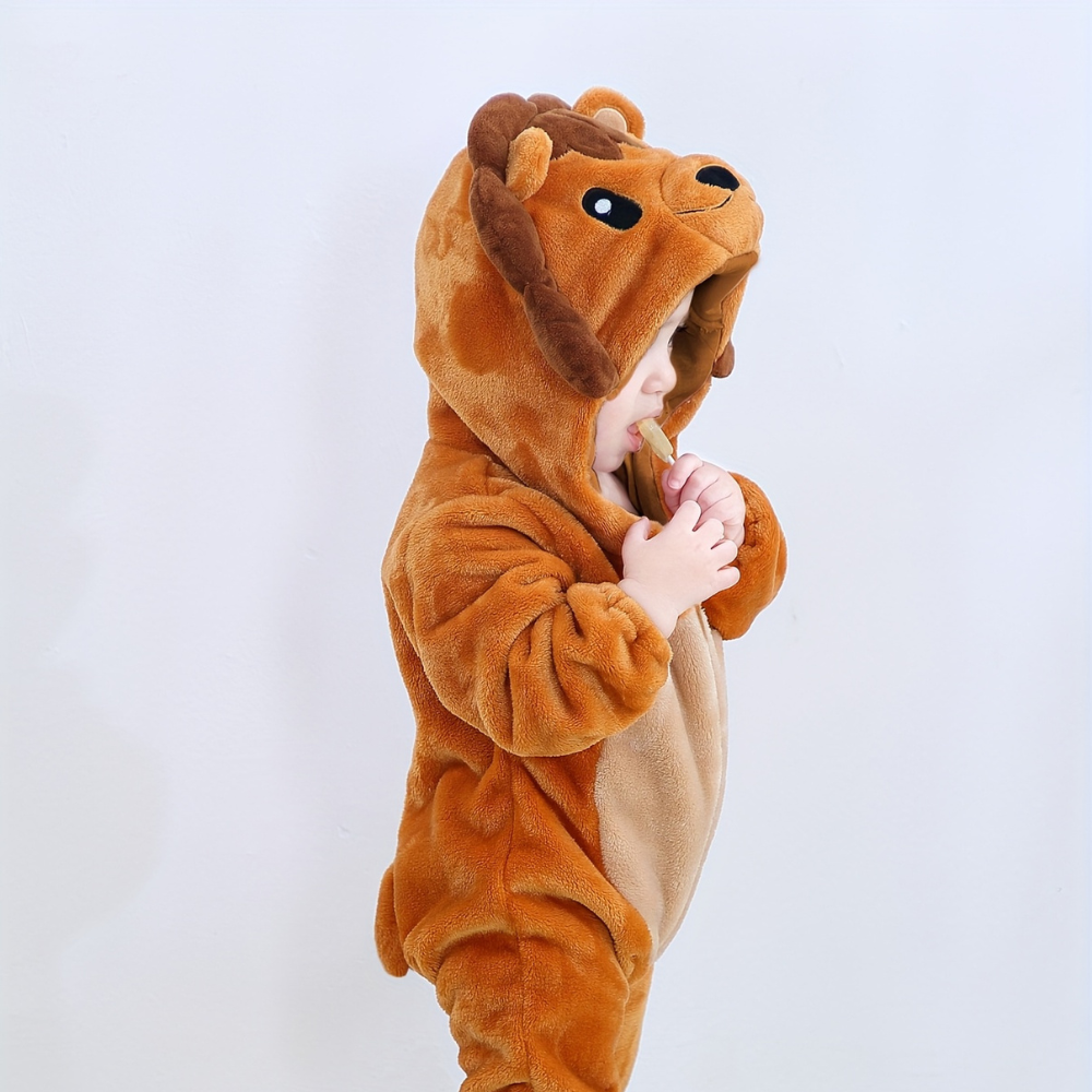 Halloween Baby Lion Costume Hooded Onesie