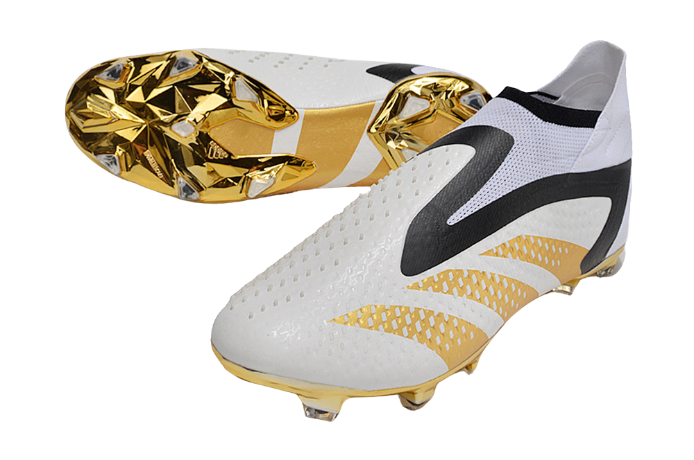 Adidas Predator Accuracy+ FG x Jude Bellingham – White/Gold/Black Soccer Cleats for Precision