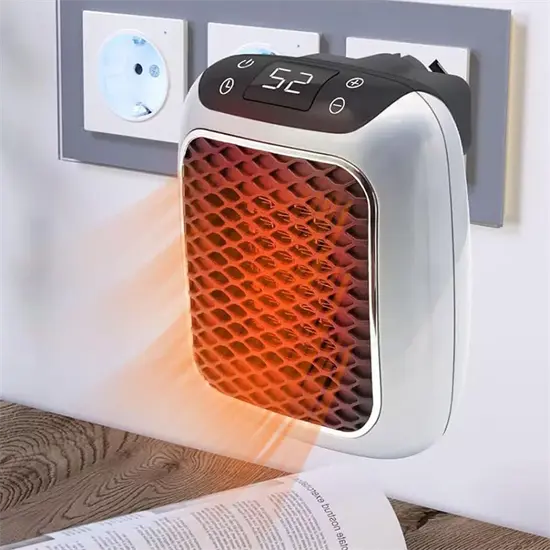 Electric Ceramic Compact Room Heater Timer Safe