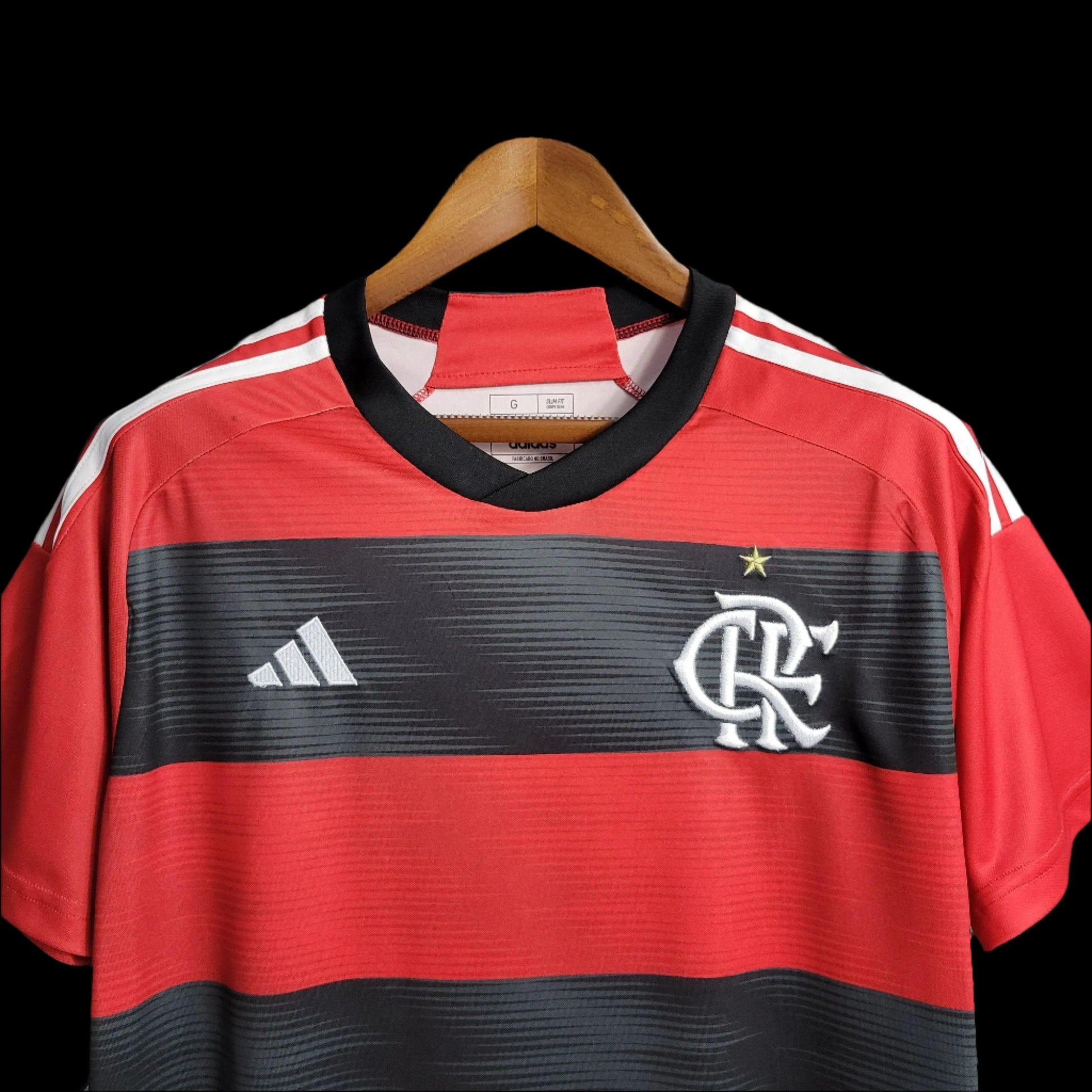 Flamengo 2023/24 Home Kit - Featuring Flamengo crest and Adidas logo