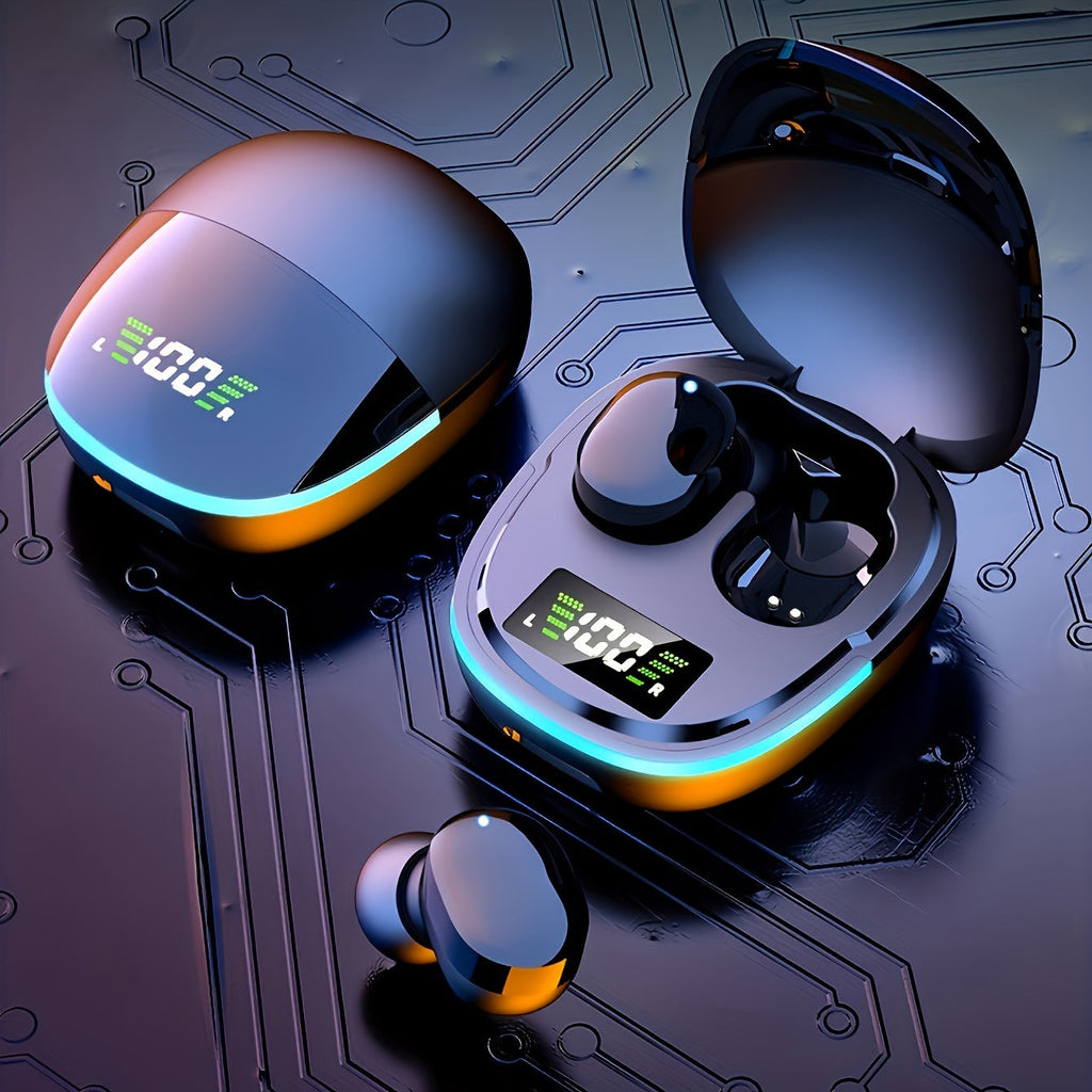 Headphones with LED Display Gaming Design