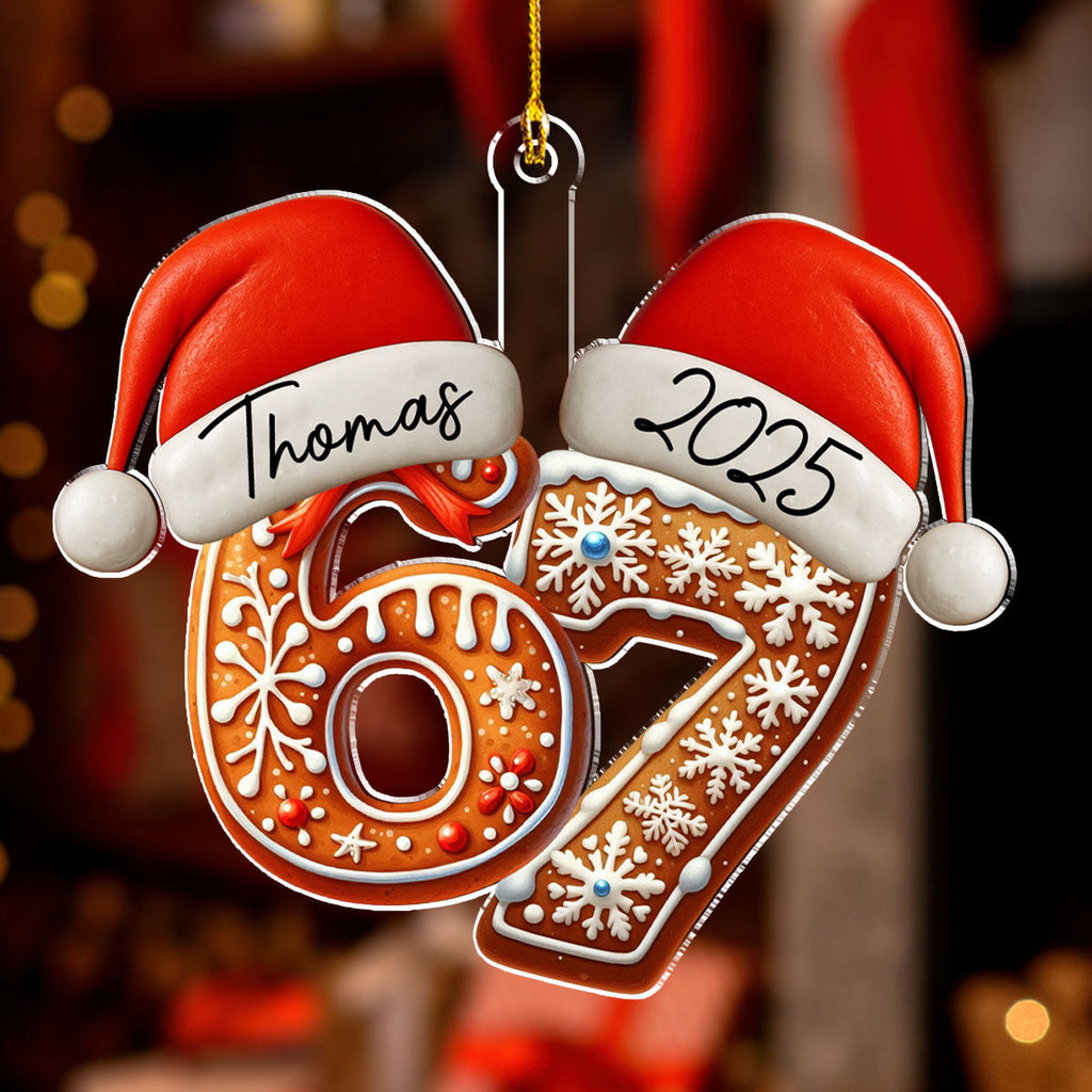 Alpha Six Seven Slang - Personalized Custom Acrylic Ornament