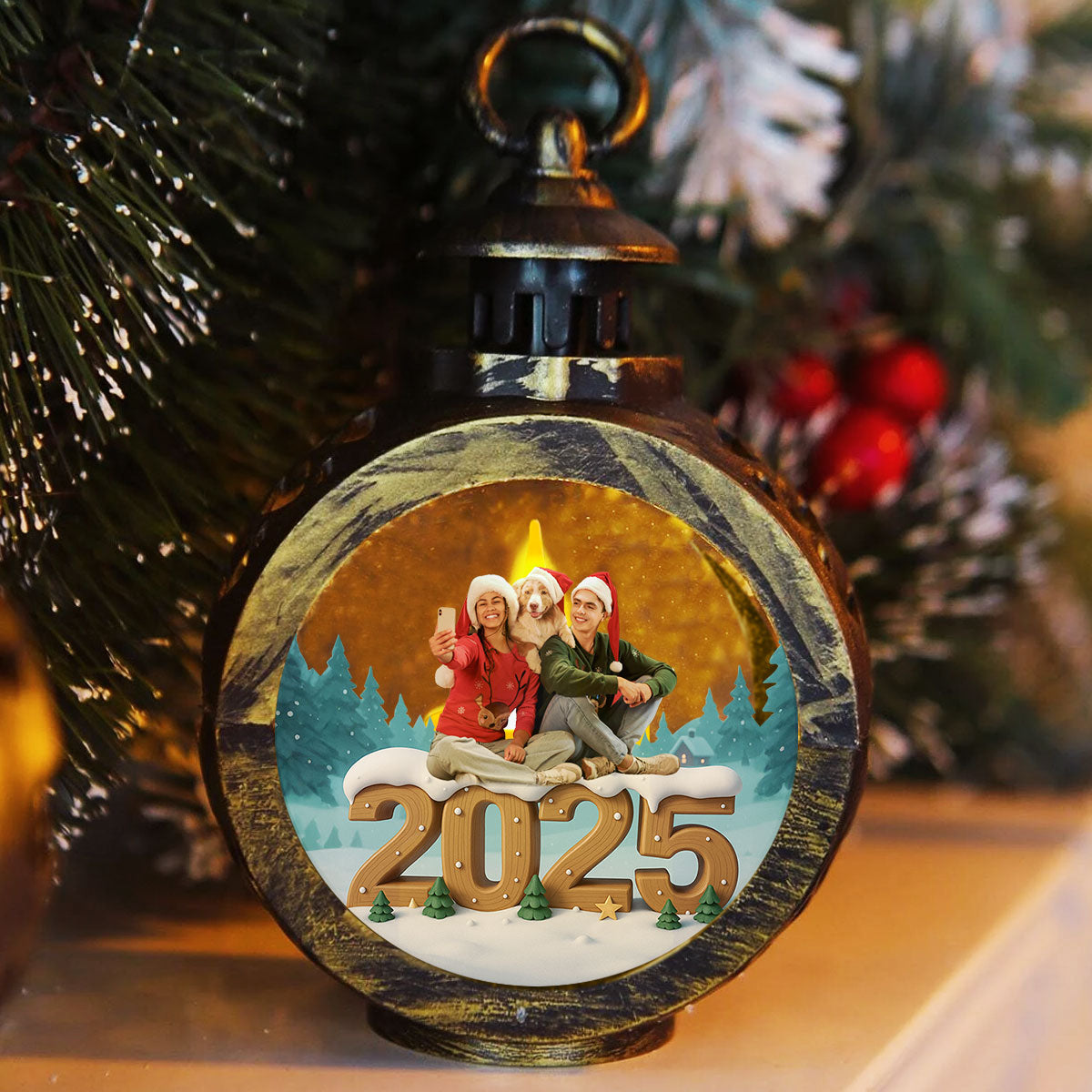 As A Family Now Onwards Photo - Personalized Custom 3D Effect Christmas Lantern