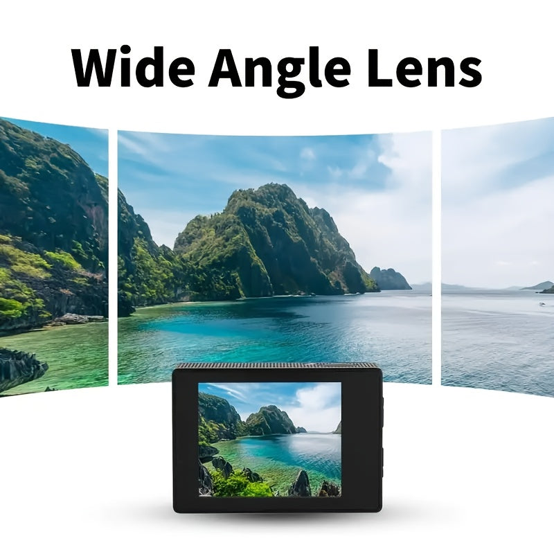 Action Camera with HD Video and Wide Lens