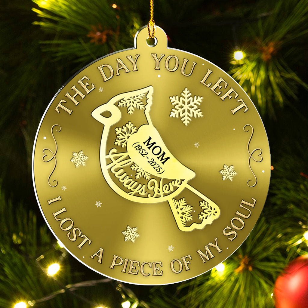 A Piece Of My Soul - Personalized Custom 3D Effect Acrylic Ornament