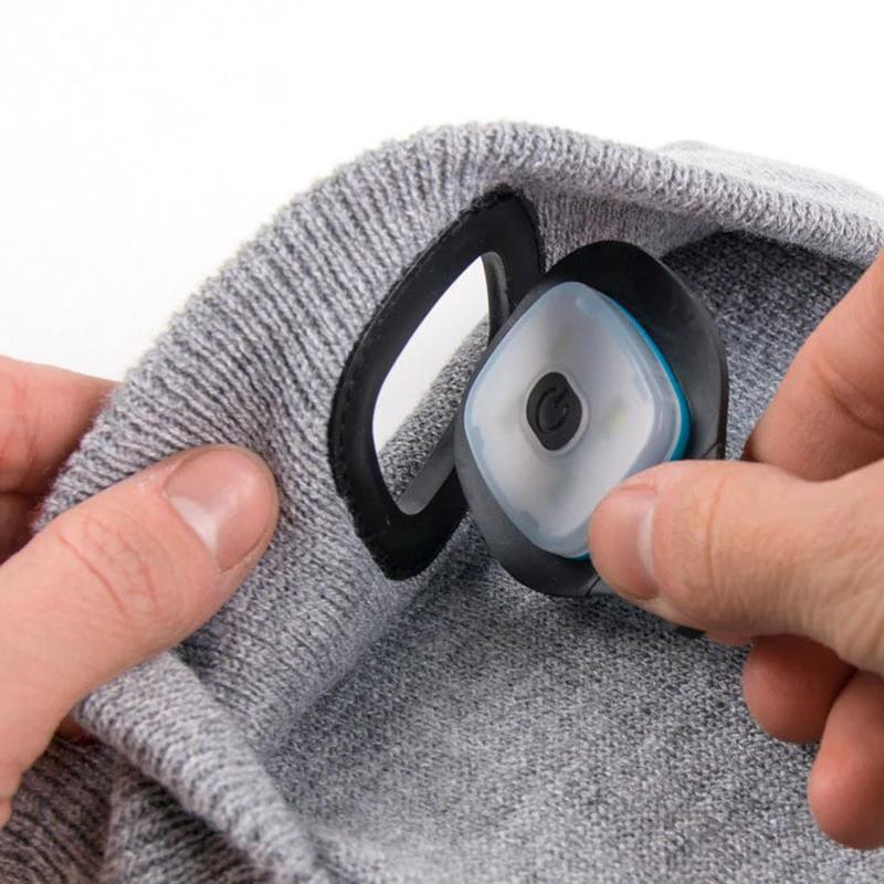 Beanie Hat with Rechargeable LED Headlight