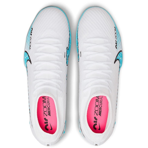 Nike Superfly 9 Academy Turf Soccer Shoes (White/Baltic Blue)