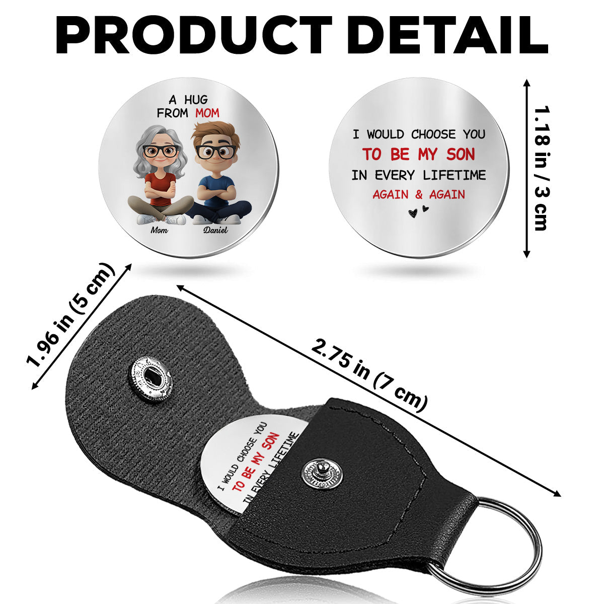 Always Choose You Mom And Son - Personalized Custom Pocket Hug