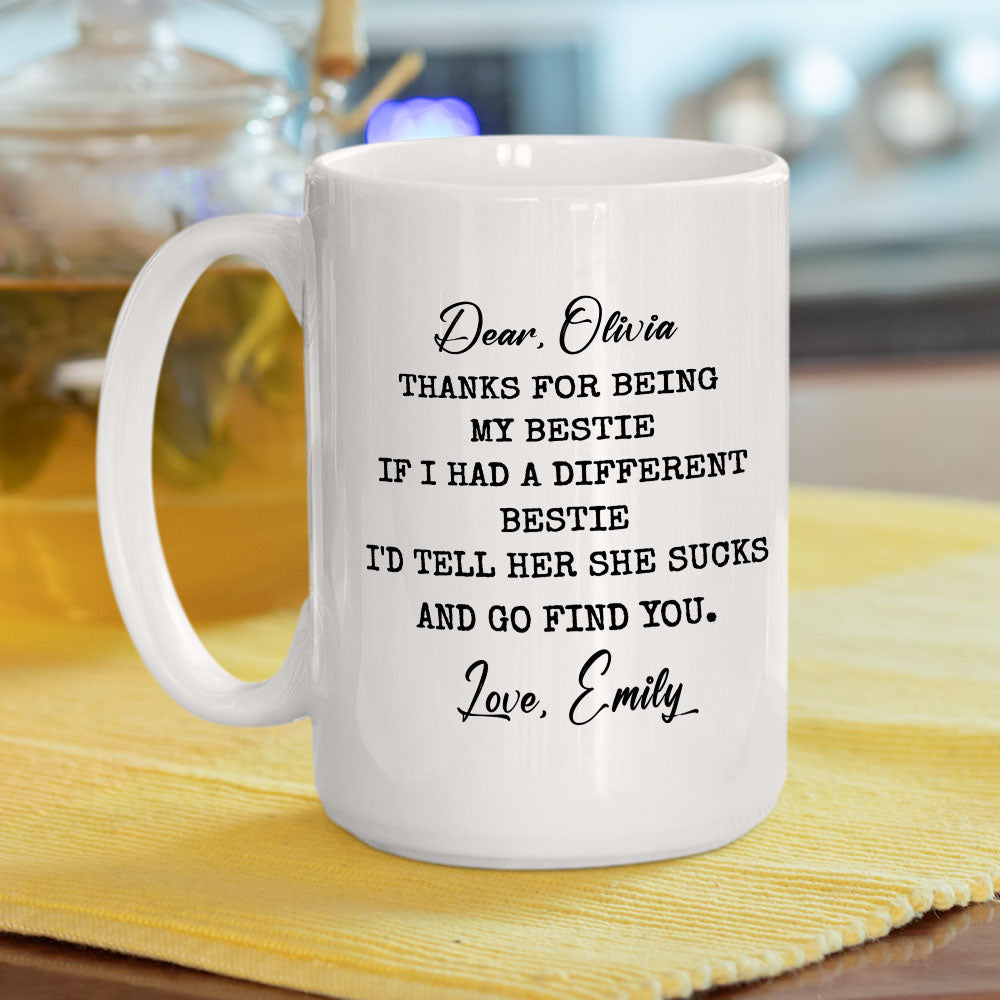 A Different Bestie - Personalized Custom Coffee Mug