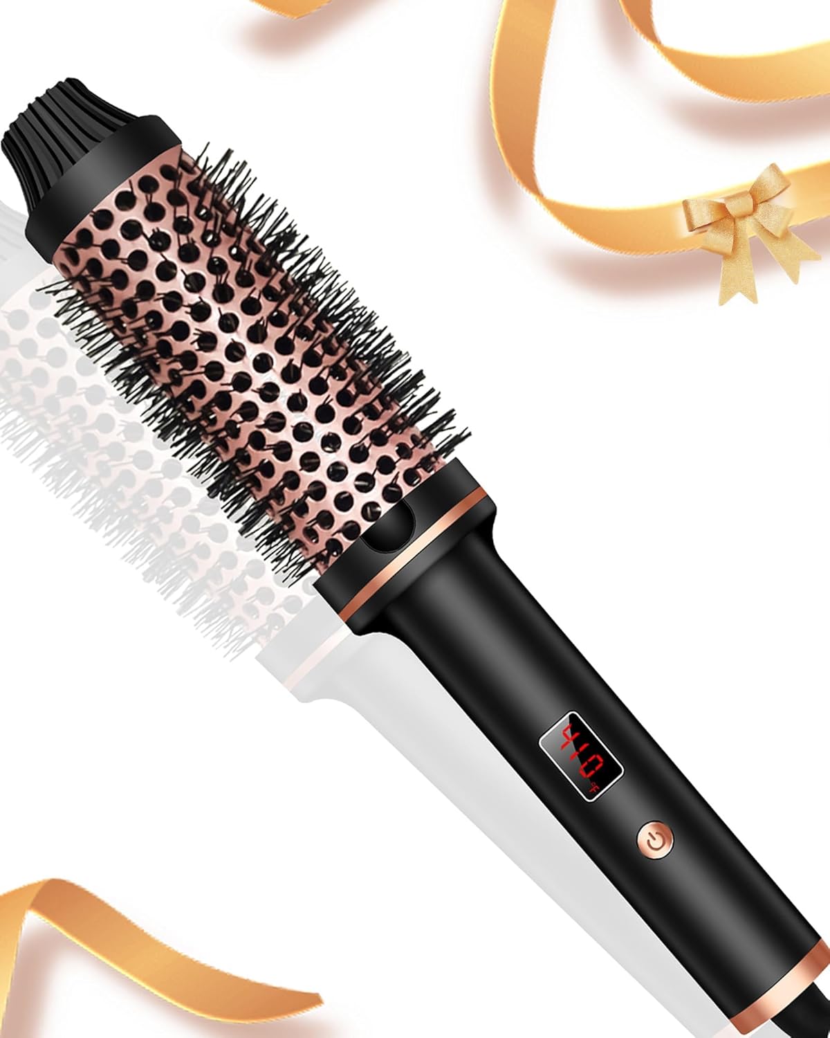 Hair Curler Brush with Anti-Burn Design
