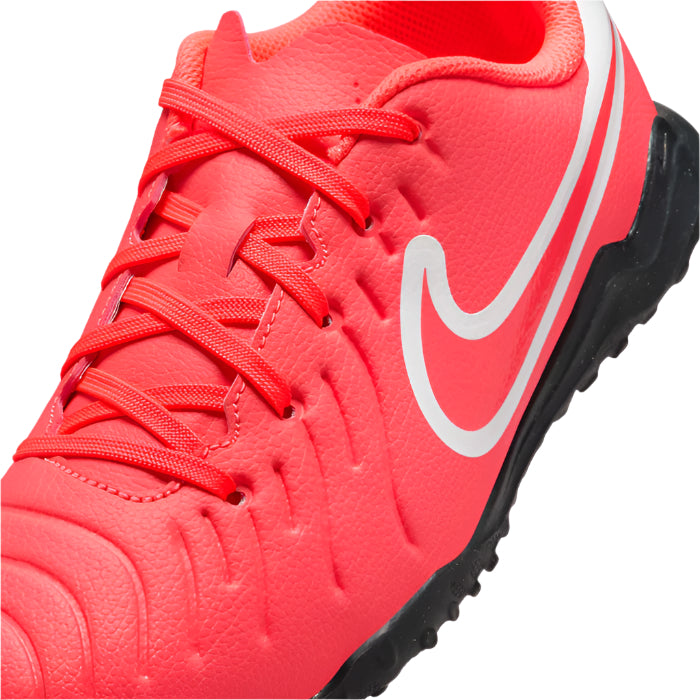 Nike Youth Jr. Legend 10 Club Turf Soccer Shoes (Hot Lava/White)