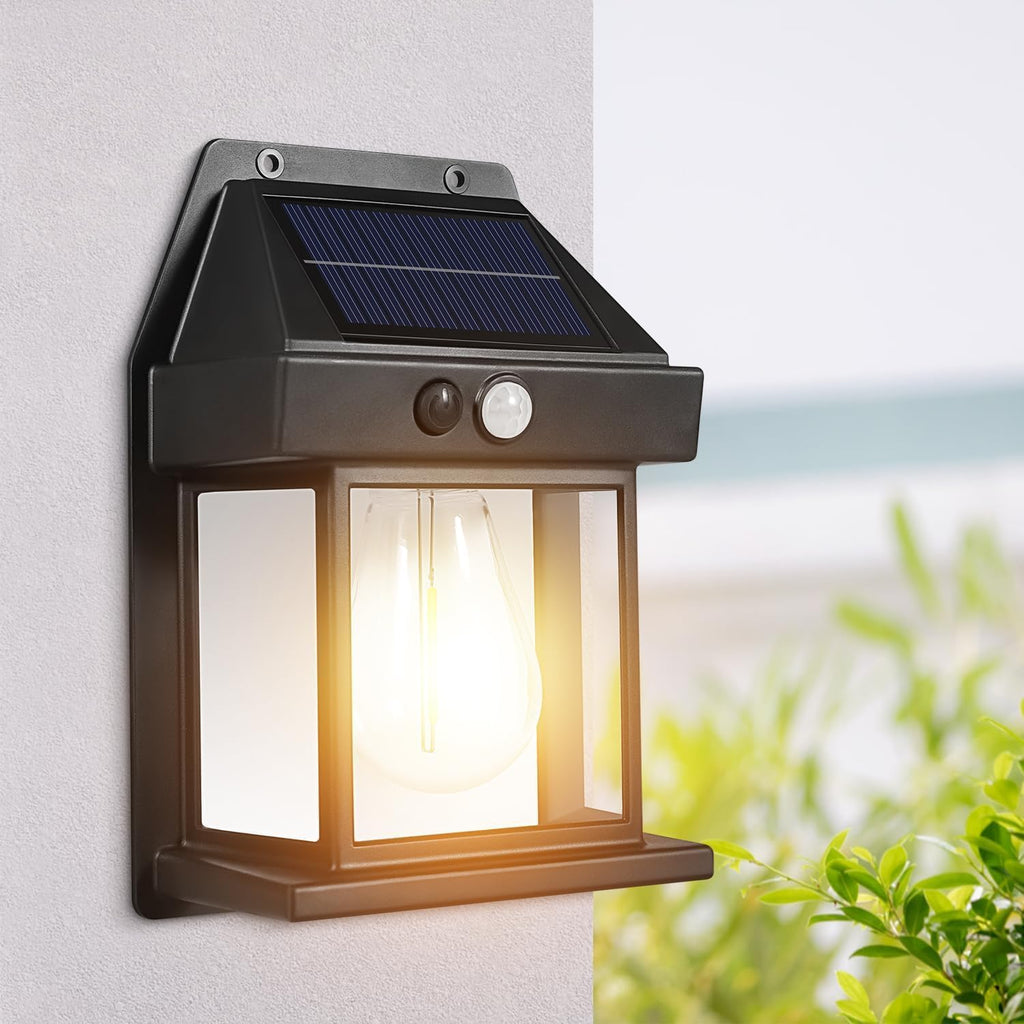 Outdoor Solar Lantern Motion Sensor Wall Light
