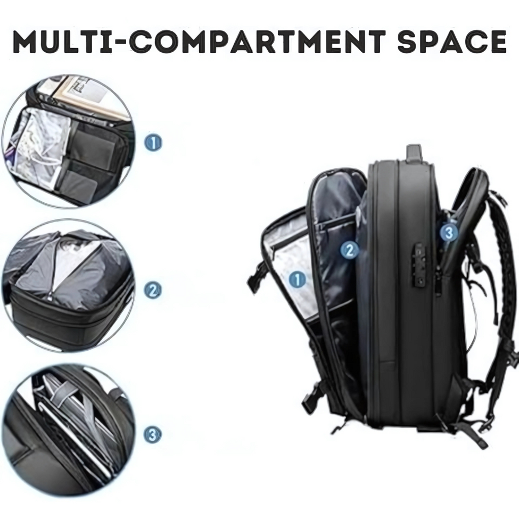 Travel Backpack with Vacuum Compression System