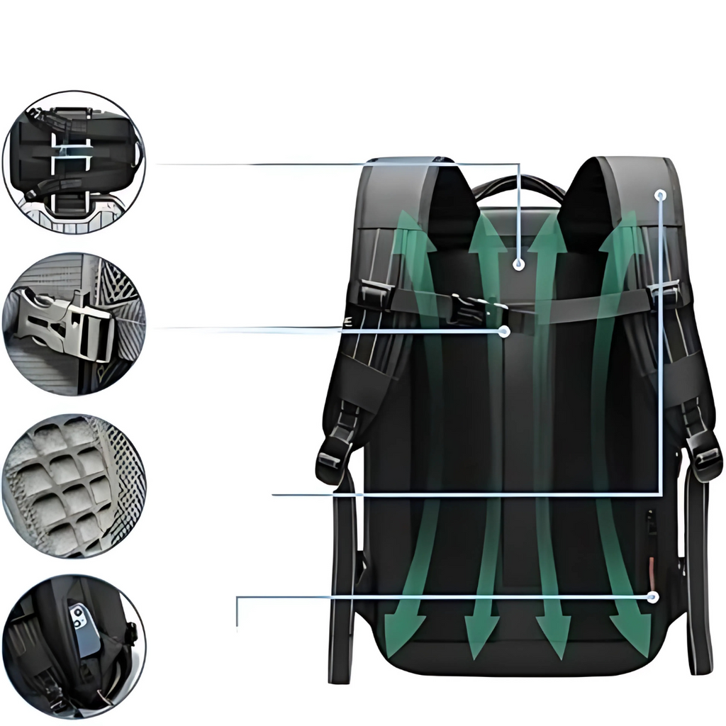 Travel Backpack with Vacuum Compression System