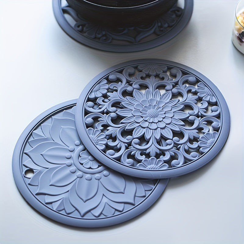 Heat Resistant Silicone Trivet Mat Set
