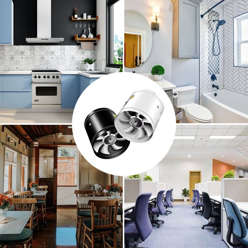 Silent Extractor Fan Wall Metal Kitchen Air Vent