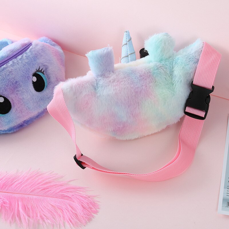 Kids Bum Bag with Plush Unicorn Design