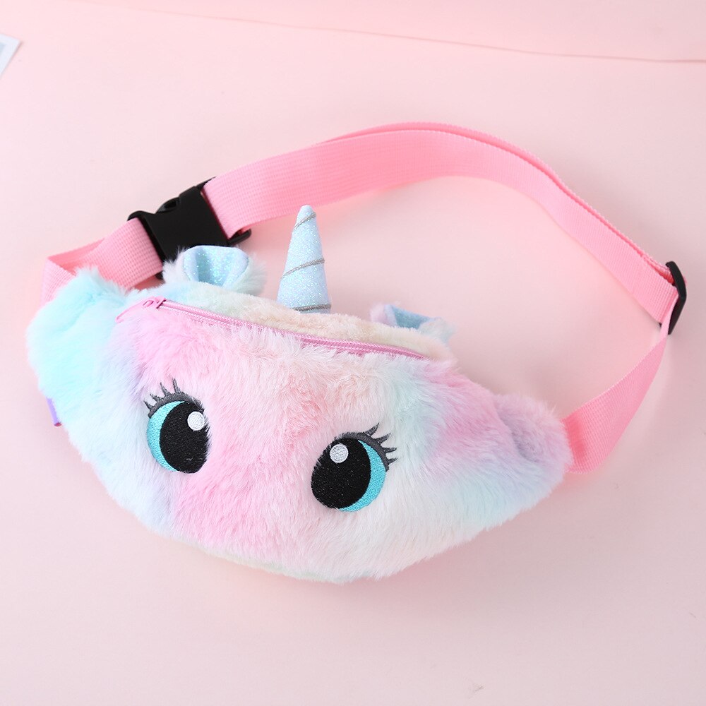 Kids Bum Bag with Plush Unicorn Design