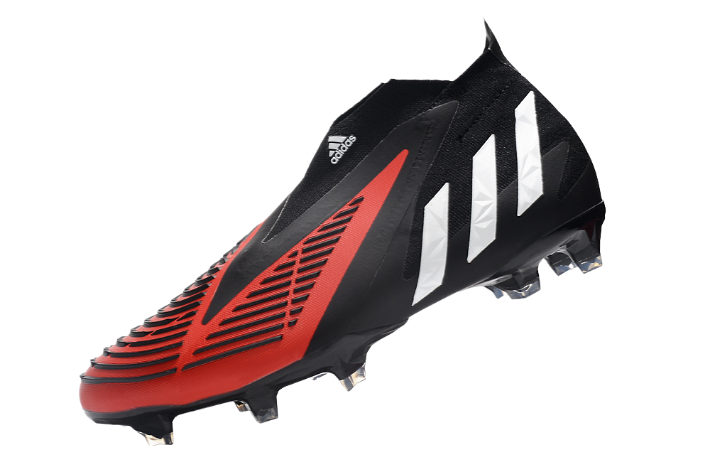Adidas Predator Edge FG – Bold Black, White, and Red Design for Precision and Speed