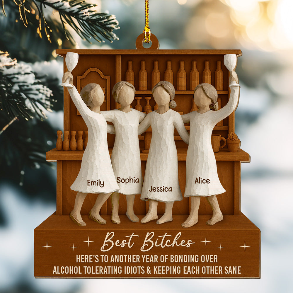 A Lifetime Of Friendship - Personalized Custom Wood Ornament