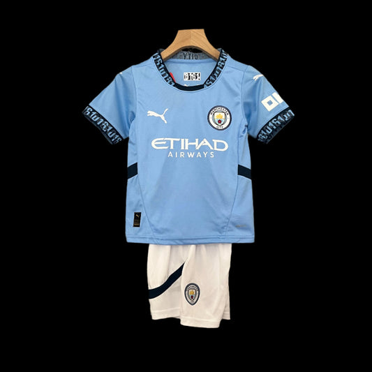 Manchester City 24-25 Kids Jersey - Official home kit for young Man City supporters