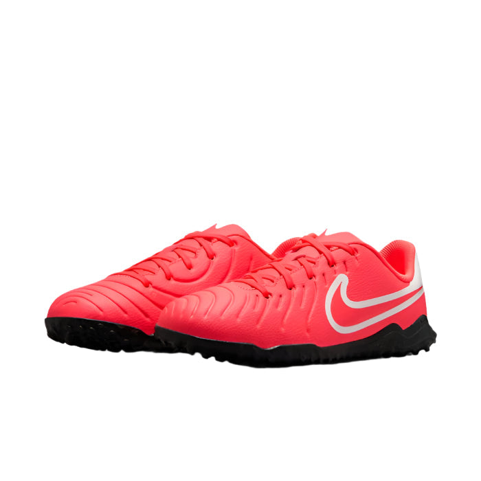 Nike Youth Jr. Legend 10 Club Turf Soccer Shoes (Hot Lava/White)