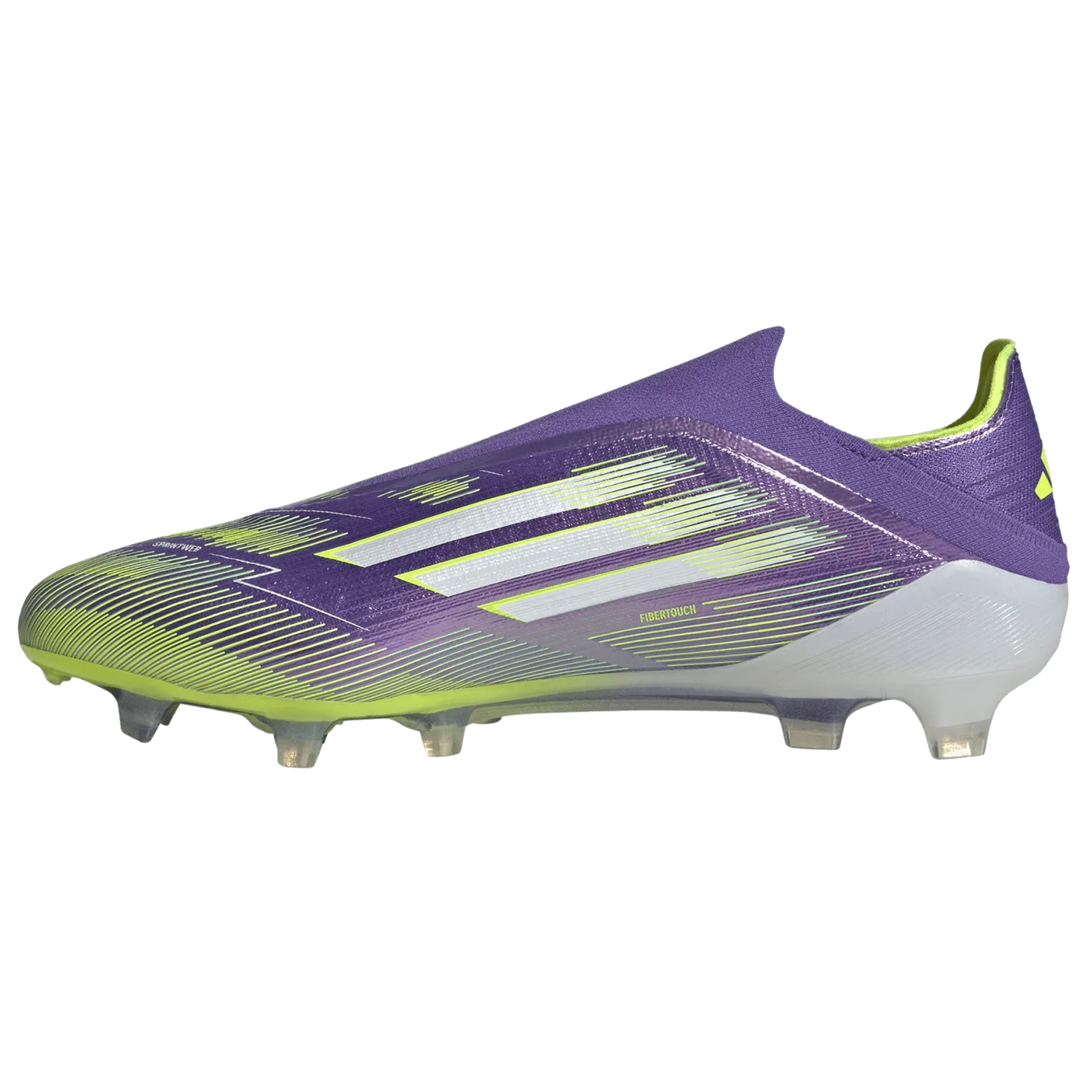 adidas F50 Laceless Elite FG Soccer Cleats (Purple Rush/Lucid Lemon)