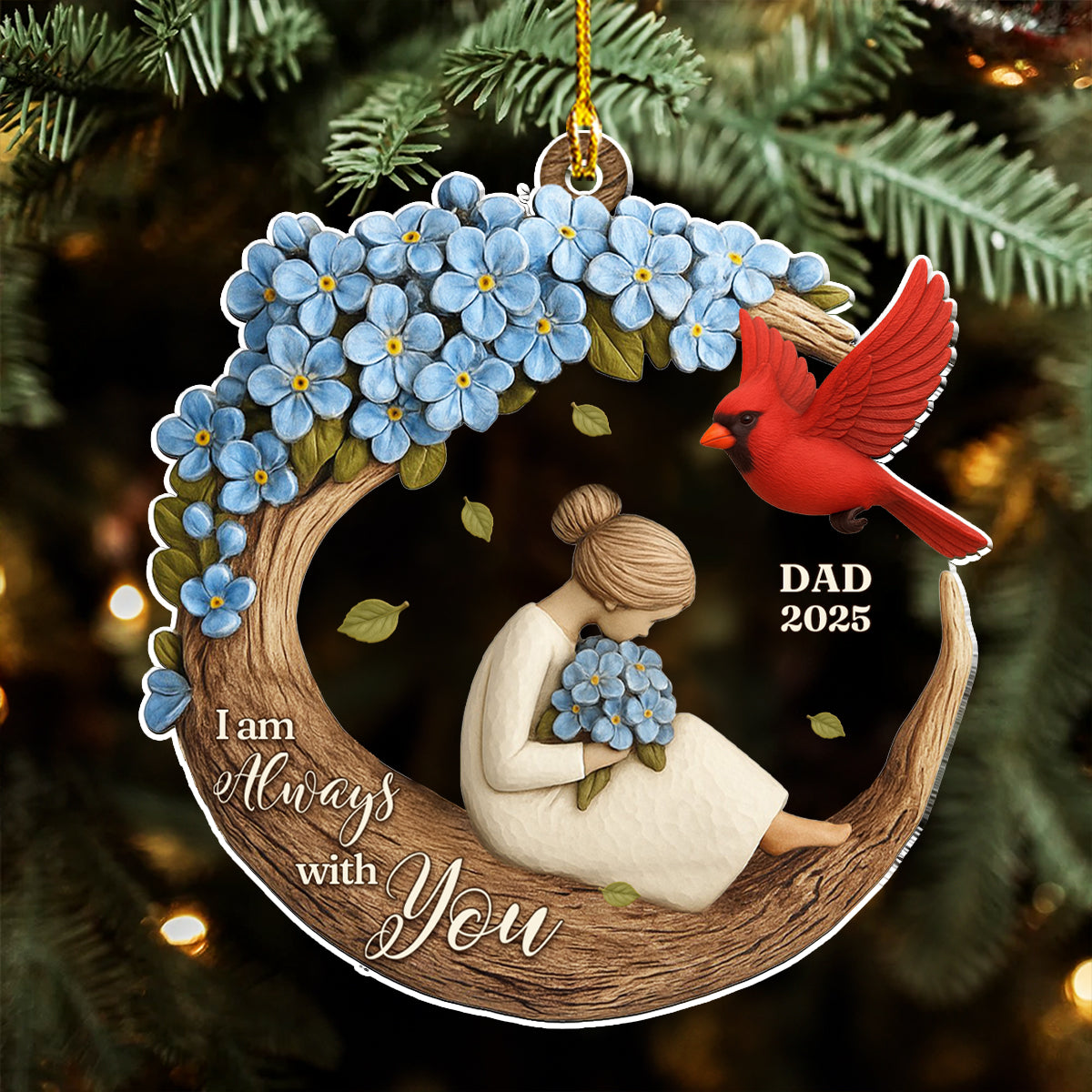 Always Beside You Version 2 - Personalized Custom Acrylic Ornament