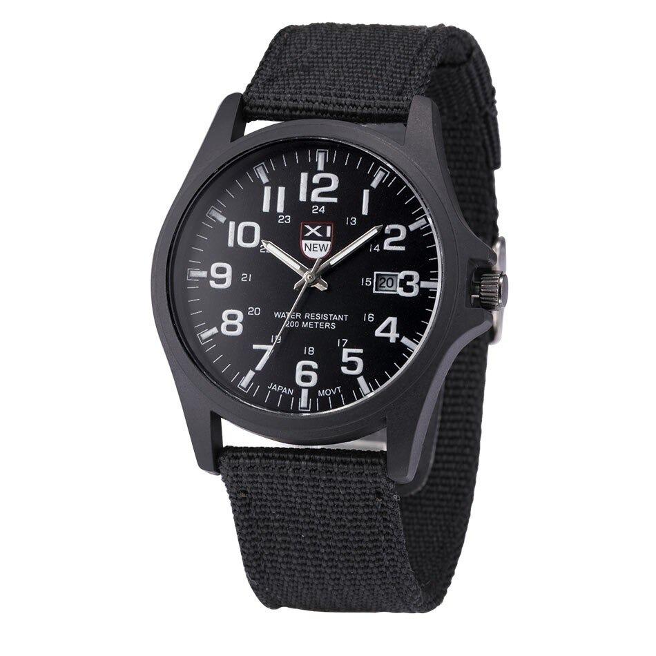 Men’s Military Style Waterproof Canvas Watch