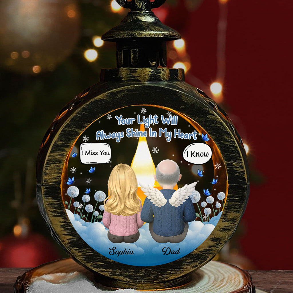 Always Shine In My Heart - Personalized Custom Christmas Lantern