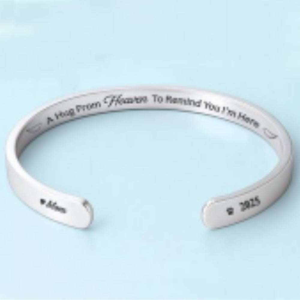 A Hug From Heaven - Personalized Custom Bracelet Cuff