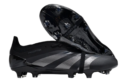 Adidas Predator Elite Tongue Full Black Soccer Cleats - High-Performance FG Boots