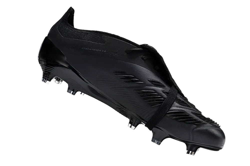 Adidas Predator Elite Full Black Cleats - Firm Ground with Precision Control
