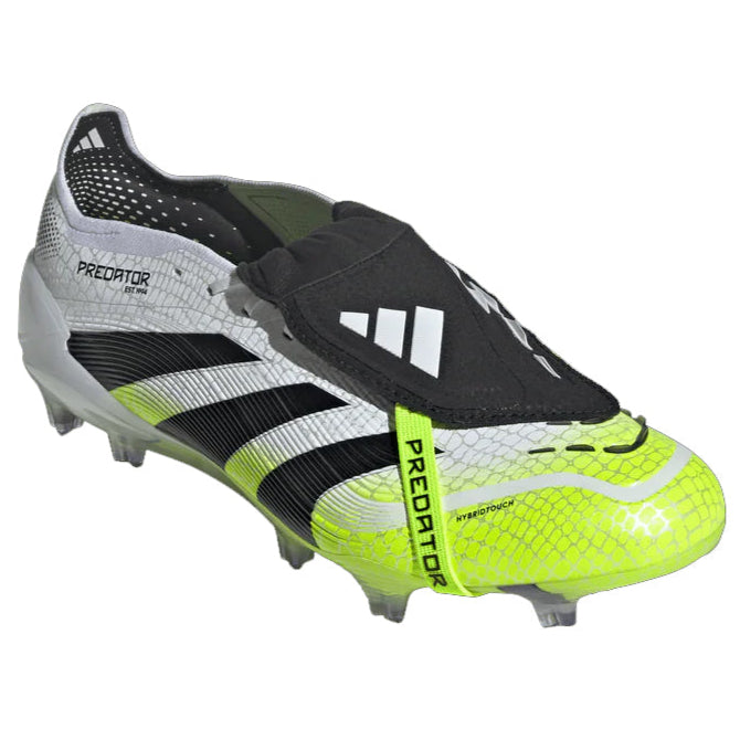 adidas Predator Elite Firm Ground Soccer Cleats (White/Black/Lucid Lemon)